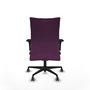 PIQUERAS Y CRESPO Silla Albacete confidente con mecanismo Sincro, Morado, Similpiel, Brazos 1D, Ruedas 65 mm para parqué