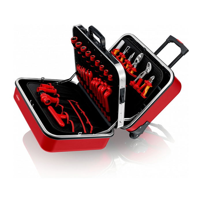 KNIPEX 98 99 15 Maletín de herramientas Twin Move Rojo Negro ABS Aluminio 520x290x435mm