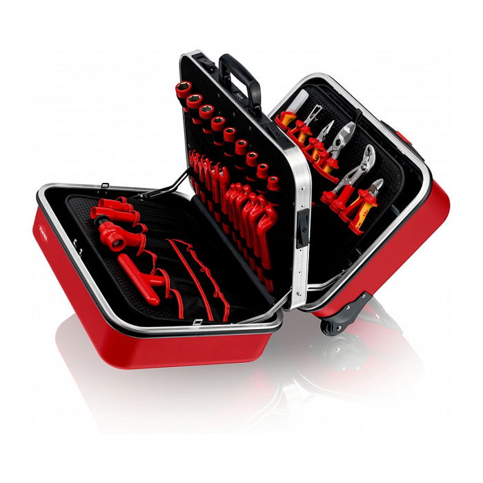 KNIPEX 98 99 15 Maletín de herramientas Twin Move Rojo Negro ABS Aluminio 520x290x435mm