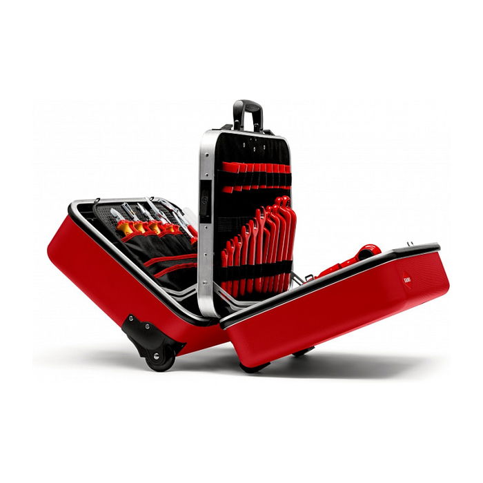 KNIPEX 98 99 15 Maletín de herramientas Twin Move Rojo Negro ABS Aluminio 520x290x435mm