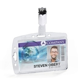 Identificador Durable Rigido 8005 Con Pinza Para Tarjetas De Identificacion Y Pases De Seguridad Paquete De 25