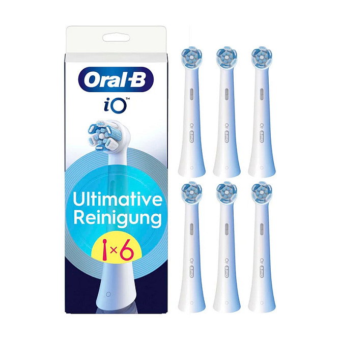 Oral-B iO Ultimate Cleaning Cabezales de Repuesto, 6 unidades, Blanco