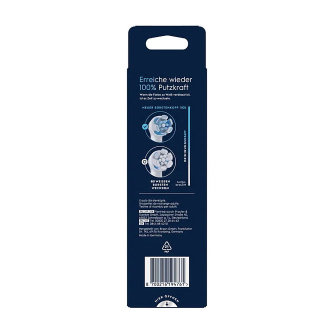 Oral-B iO Ultimate Cleaning Cabezales de Repuesto, 6 unidades, Blanco