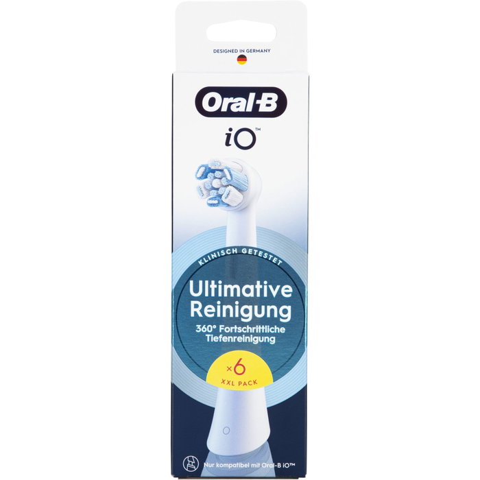 Oral-B iO Ultimate Cleaning Cabezales de Repuesto, Pack de 6, Blanco Oral-B iO Ultimate Cleaning Cabezales de Repuesto, Pack de 6, Blanco