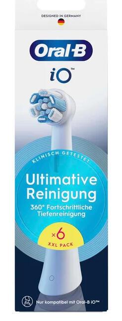 Oral-B iO Ultimate Cleaning Cabezales de Repuesto, Pack de 6, Blanco Oral-B iO Ultimate Cleaning Cabezales de Repuesto, Pack de 6, Blanco