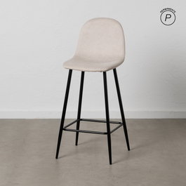 Taburete Crema Tejido-Metal Salón 45,50 X 45 X 105,50 cm (Set de 4)