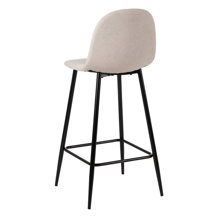 Taburete Crema Tejido-Metal Salón 45,50 X 45 X 105,50 cm (Set de 4)