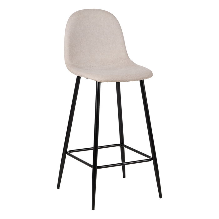 Taburete Crema Tejido-Metal Salón 45,50 X 45 X 105,50 cm (Set de 4)