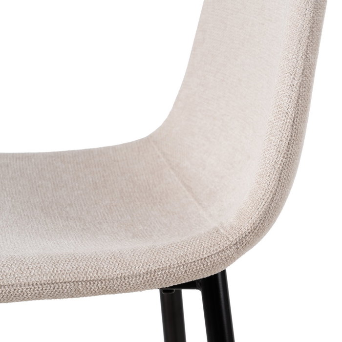 Taburete Crema Tejido-Metal Salón 45,50 X 45 X 105,50 cm (Set de 4)