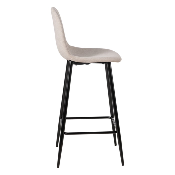 Taburete Crema Tejido-Metal Salón 45,50 X 45 X 105,50 cm (Set de 4)