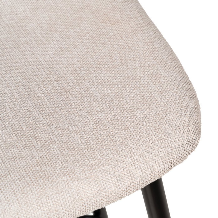 Taburete Crema Tejido-Metal Salón 45,50 X 45 X 105,50 cm (Set de 4)