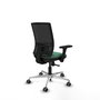PIQUERAS Y CRESPO Silla de oficina Yunquera con mecanismo Sincro, Verde esmeralda y Negro