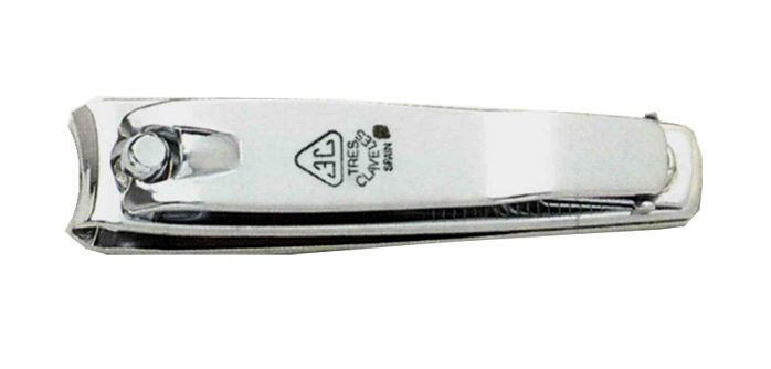 Tres Claveles Cortaúñas con Lima Cromado 6 cm (Pack de 12)