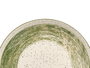 Vessia Plato Llano Patinado Verde 26 cm, Cerámica de Porcelana, Blanco y Verde, Plato Redondo 27.2x27.2x3 cm (Set de 24)