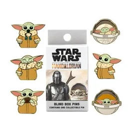 Funko Caja Sorpresa Mystery Box con Pines Loungefly de Disney Star Wars The Mandalorian Grogu Baby Yoda - Sellos de Esmalte - Ref. Sorpresa