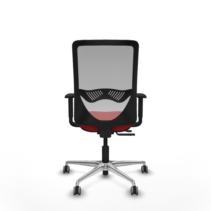PIQUERAS Y CRESPO Silla de oficina Zulema con mecanismo Sincro/Traslack, Rojo y Gris
