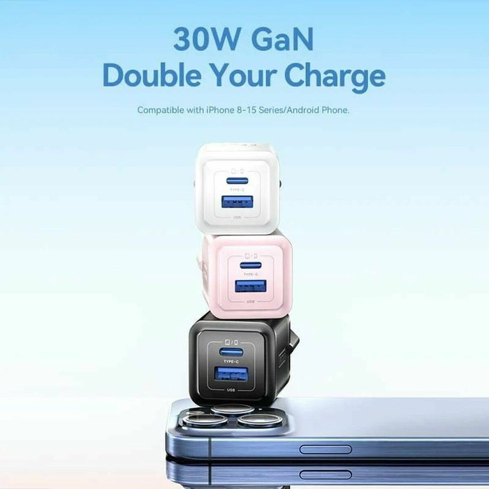 Vention Cargador de Pared GaN FEQL0-EU 1xUSB Tipo-C 1xUSB 30W Azul