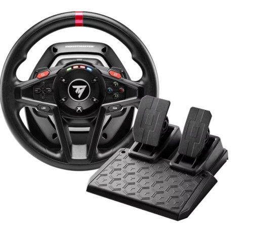 Thrustmaster 4160937 Volante T128 SimTask Farming Pack con Pedales T2PM y Kit de Volante para PS5 / PC