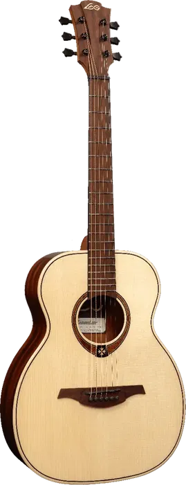 LAG Guitarra Acústica Travel A/E Abeto - Natural Tamaño Reducido Escala Corta para Viaje LAG Guitarra Acústica Travel A/E Abeto - Natural Tamaño Reducido Escala Corta para Viaje