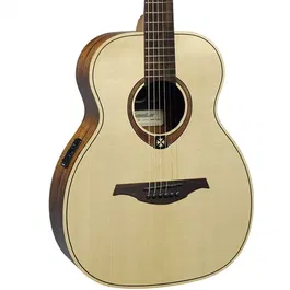 LAG Guitarra Acústica Travel A/E Abeto - Natural Tamaño Reducido Escala Corta para Viaje