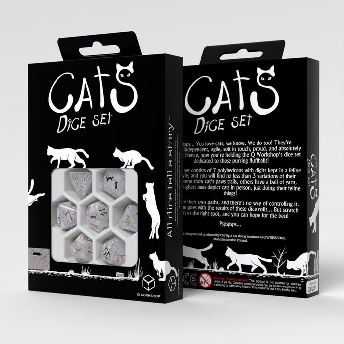Q Workshop CATS Set de 7 Dados Purrl
