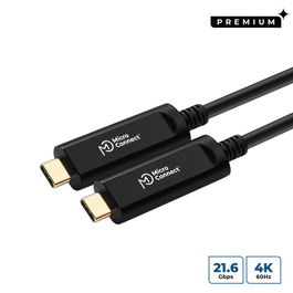 MicroConnect Cable USB-C de Fibra Óptica Premium para Video, 10m