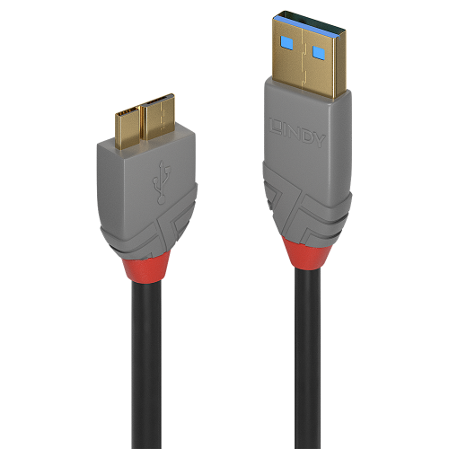 Lindy Cable USB 3.2 Gen 1 de 2m USB A a Micro-USB B Anthra Line