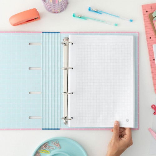 Mr. Wonderful Carpeta con Anillas A4 WOA11106ES Rosa