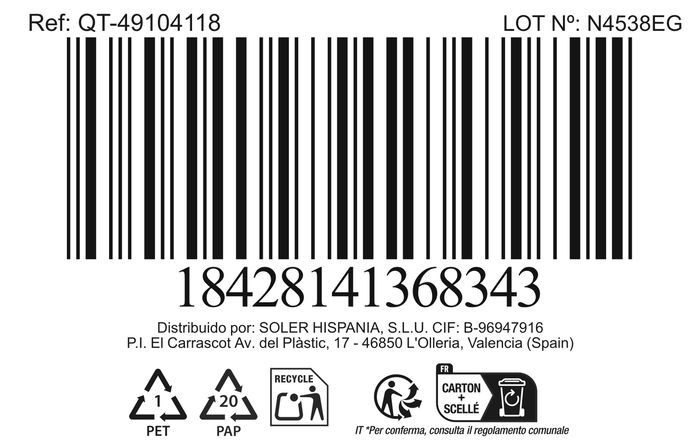 Inde Cazo Acero Inoxidable 18 cm (2,2 L) con Tapa, Línea Hermes Matt (4 Unidades)
