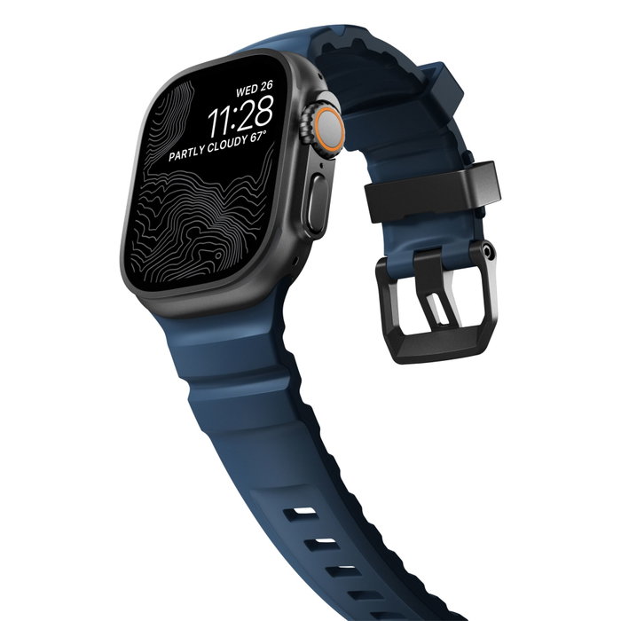 Nomad Rocky Point Band para Apple Watch 42/44/45/49mm Atlantic Connector Black