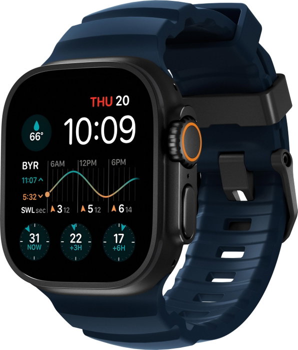 Nomad Rocky Point Band para Apple Watch 42/44/45/49mm Atlantic Connector Black