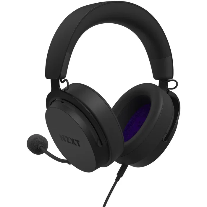 NZXT Relay Auriculares Gaming Diadema Circumaural Alámbrico, Negro, Micrófono Boom Extraíble, Modelo AP-WCB40-B2