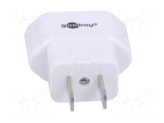 GOOBAY Adaptador de viaje blanco