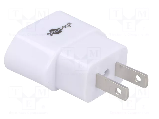 GOOBAY Adaptador de viaje blanco