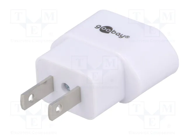 GOOBAY Adaptador de viaje blanco