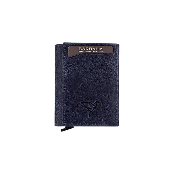 Zoozie Bags Bryant Cartera para Hombre Piel Auténtica Azul Oscuro 10.5x2x8 cm