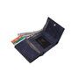 Zoozie Bags Bryant Cartera para Hombre Piel Auténtica Azul Oscuro 10.5x2x8 cm