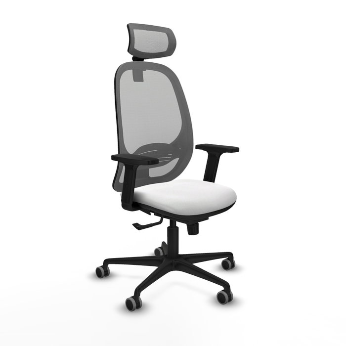 PIQUERAS Y CRESPO Silla de oficina Cilanco con mecanismo Sincro, Tela Blanca y Malla Gris PIQUERAS Y CRESPO Silla de oficina Cilanco con mecanismo Sincro, Tela Blanca y Malla Gris