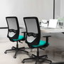 PIQUERAS Y CRESPO Silla de oficina Zulema con mecanismo Sincro, Gris oscuro y Gris