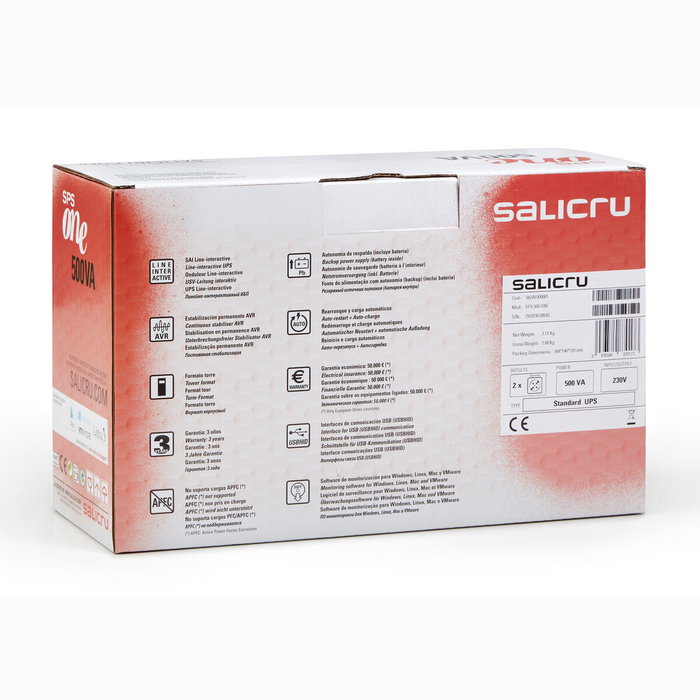 Salicru SPS 700 ONE IEC 700VA/360W Torre Salicru SPS 700 ONE IEC 700VA/360W Torre
