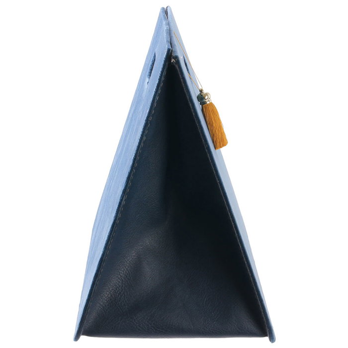 Home Deco Factory Revistero Plegable Terciopelo Azul para Revistas 30x19x40 cm