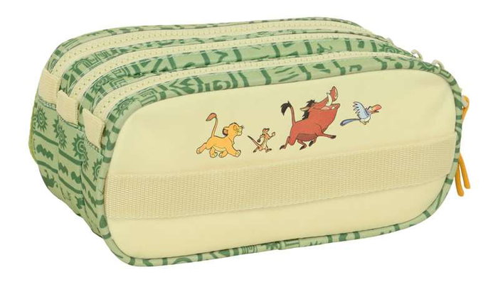 Portatodo Triple Mufasa Verde Beige 21,5 x 10 x 8 cm