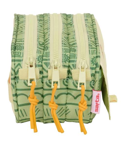 Portatodo Triple Mufasa Verde Beige 21,5 x 10 x 8 cm