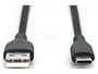 DIGITUS Cable USB 2.0 de Silicona USB A a USB C, 0,5 m, Negro