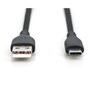 DIGITUS Cable USB 2.0 de Silicona USB A a USB C, 0,5 m, Negro