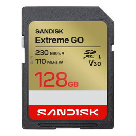 SanDisk Extreme GO SDXC UHS-I 128GB 230MB/s 110MB/s V30 U3