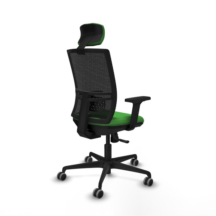 PIQUERAS Y CRESPO Silla de oficina Yunquera Verde y Negro con mecanismo Sincro PIQUERAS Y CRESPO Silla de oficina Yunquera Verde y Negro con mecanismo Sincro