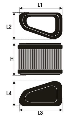 Green Filters Filtro de Moto MB0496