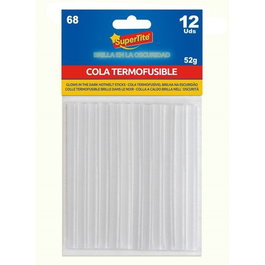 Cola Termofusible En Barra Supertite 7X100 Mm. Blister De 12 Brilla En La Oscuridad (Set de 12)
