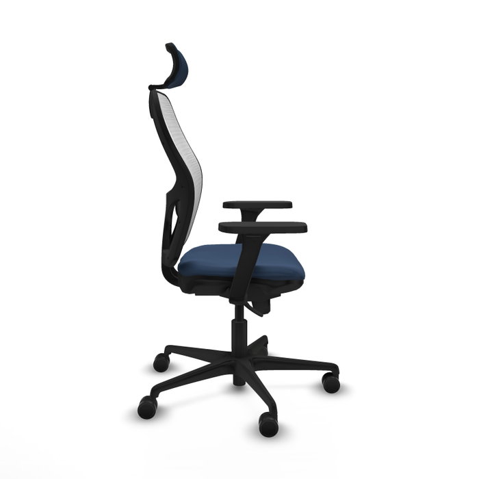 PIQUERAS Y CRESPO Silla de oficina Jorquera con mecanismo Sincro, Azul marino y Blanco PIQUERAS Y CRESPO Silla de oficina Jorquera con mecanismo Sincro, Azul marino y Blanco